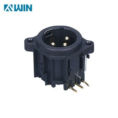 3 Pin Male 90 ° друкованої плати кріплення XLR роз'єм